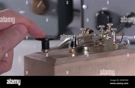 Sending telegraph morse code Stock Video Footage - Alamy