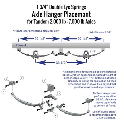 6000 lb Tandem Axle HD TK Trailer Kit - 12k Capacity (Drop Axle Series ...