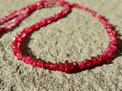 Red Spinel Necklace Spinel Jewelry Gemstone Necklace | Etsy