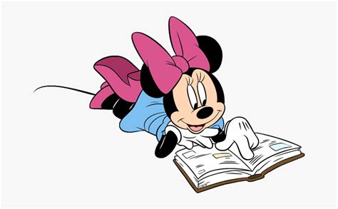 Mickey Clipart Reading - Minnie Mouse Reading A Book, HD Png Download , Transparent Png Image ...