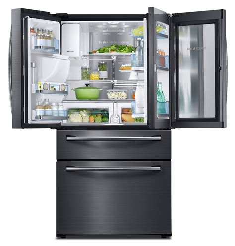 Samsung 27.8 Cu. Ft. French-Door Refrigerator – Black Stainless Steel RF28JBEDBSG/AA | The Brick