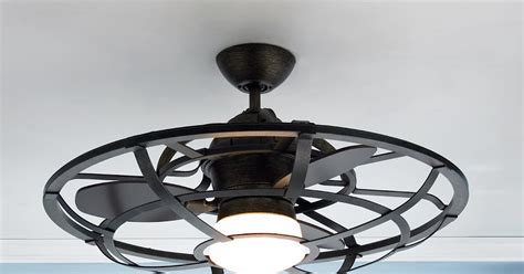 Caged Ceiling Fan With Light - Home Decor Image