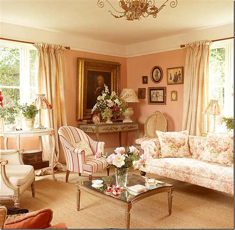 English Country Manor – Then & Now Pink Living Room, Classic Living ...