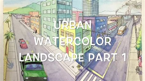 Urban Landscape Drawing Part 1: Streets and Buildings - YouTube