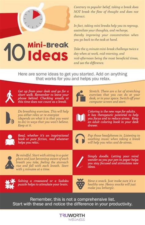 10 Mini-Break Ideas To Improve Your Productivity At Work