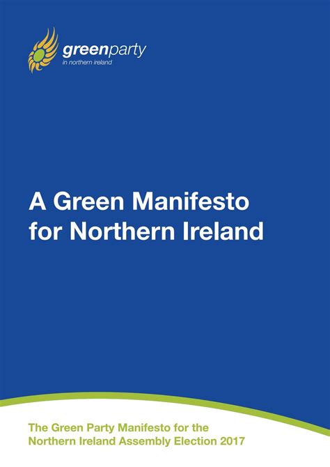 Green Party manifesto 2017 by Anthony Flynn - Issuu