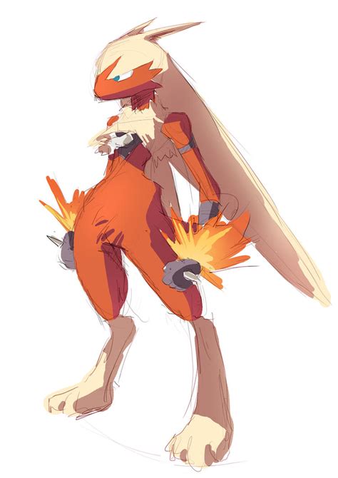 Pokemon Fusion - Lucario-Blaziken :Sketch: by moxie2D on DeviantArt