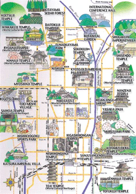 Tourist Map of Kyoto Japan Pdf Download - Best Tourist Places in the World