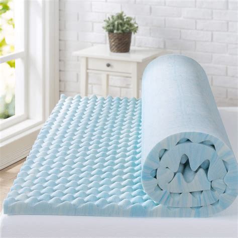 Buy ZINUS 2 Inch Swirl Gel Cooling Memory Foam Mattress Topper / Cooling, Airflow Design ...