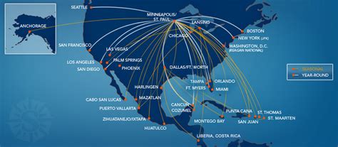 Sun Country Airlines route map