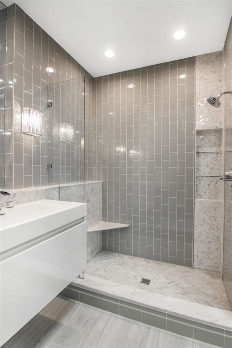 white marble/grey subway bath in Haltom City | Bathroom layout, Bathroom interior, Bathroom tile ...