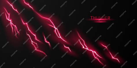 Premium Vector | Lightning light effect background realistic flash with lightning electric ...