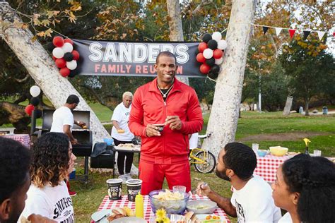 Deion Sanders Says 'Family Makes Us Stronger' on Set of Super Bowl Ad