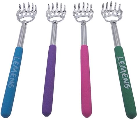 CERRXIAN Portable Extendable Metal Back Scratcher, 4-Pack