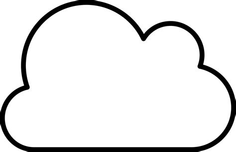 Black Outline Illustration Of Cloud Icon. 24157139 Vector Art at Vecteezy