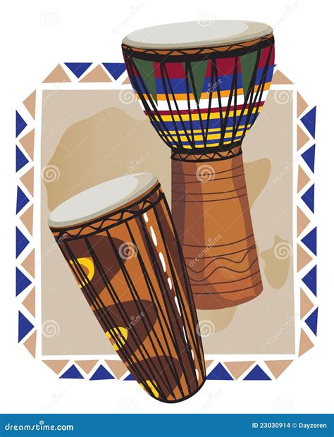 African Drums stock vector. Illustration of frame, clip - 23030914