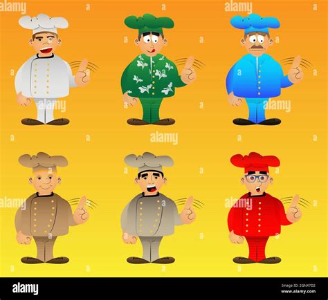 Fat male cartoon chef in uniform saying no with his finger Stock Vector Image & Art - Alamy
