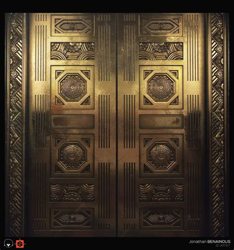 ArtStation - Substance Signature - Art Deco Elevator Door - by Jonathan BENAINOUS, Jonathan ...