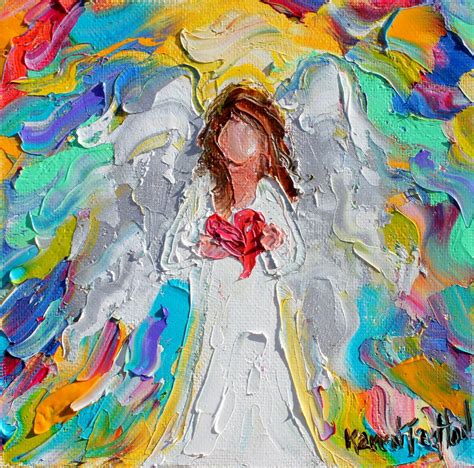 Angel of Love painting angel art original oil palette knife | Etsy | Painting, Angel art, Love ...