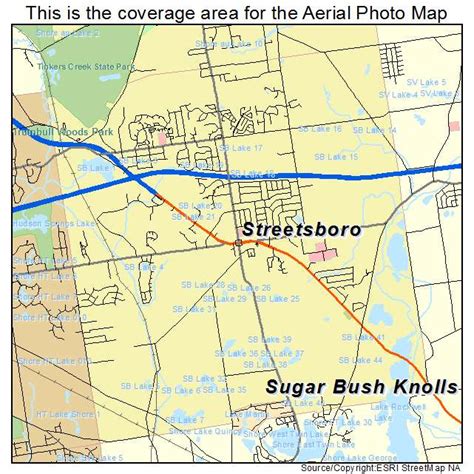 Aerial Photography Map of Streetsboro, OH Ohio