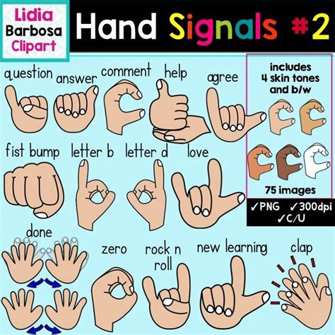 Classroom Hand Signals Clipart | Classroom hand signals, Hand signals ...