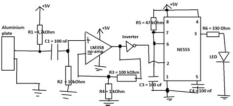 op amp - Touch activated switch - Electrical Engineering Stack Exchange