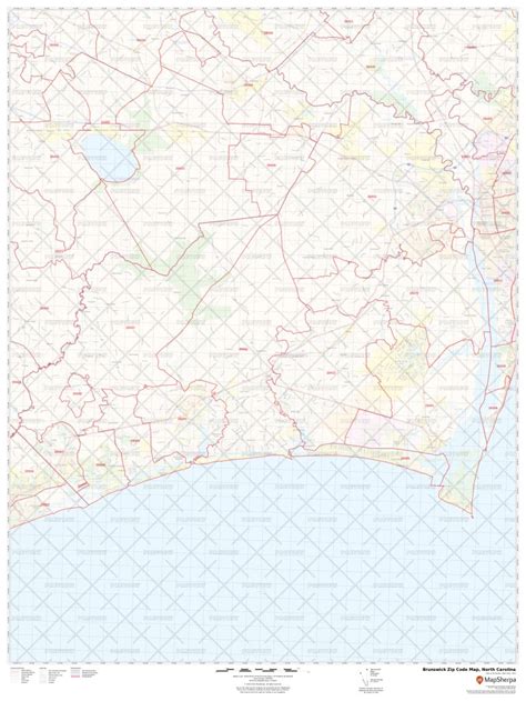 Brunswick County Zip Code Map