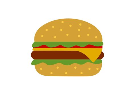 Flat Hamburger Vector Illustration