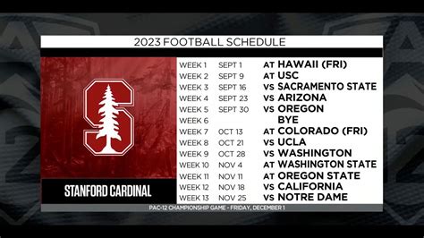 Stanford's 2023 football schedule: Previewing the Cardinal's season - YouTube