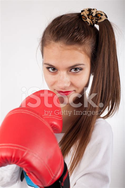 Girl With Boxing Gloves Stock Photo | Royalty-Free | FreeImages