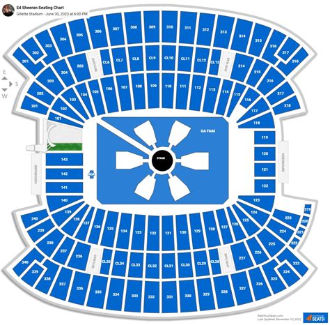 Gillette Stadium Concert Seating Chart Ed Sheeran | Two Birds Home