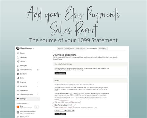 Etsy 1099 Checker for US Sellers Seller Spreadsheet to Reconcile Your Payment Account to Your ...