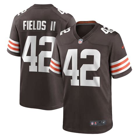 Men's Cleveland Browns Tony Fields II Nike Brown Game Jersey