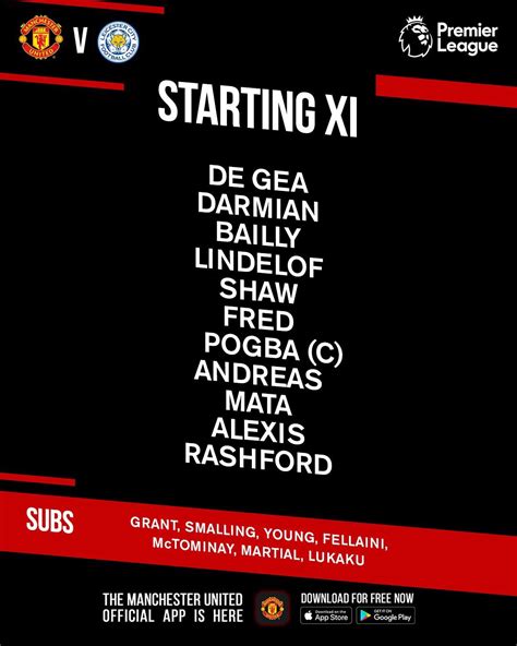 CONFIRMED LINE-UP: United vs Leicester - Republik Of Mancunia: A ...