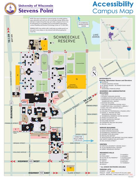 Accessibility Campus Map - About UWSP | UWSP