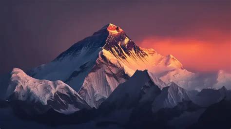 Sunrise On The Snowy Peak Of Mount Everest Background, Himalaya Picture ...