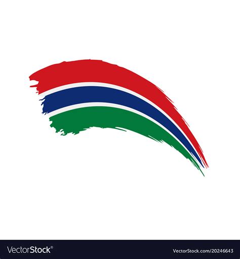 Gambia flag Royalty Free Vector Image - VectorStock