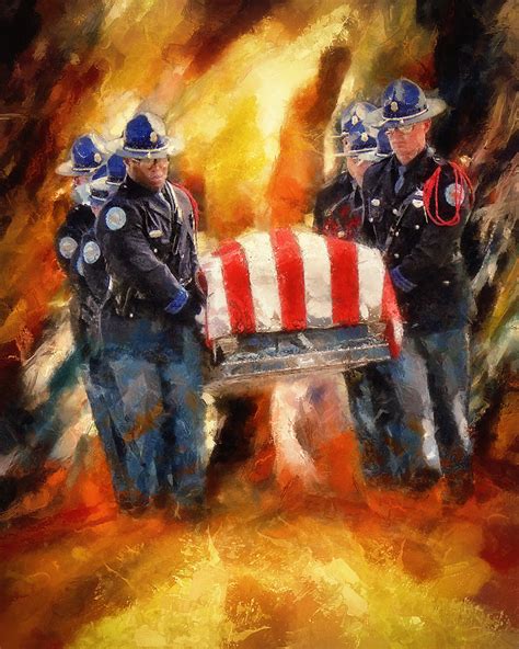 Fallen Officer Painting by Christopher Lane