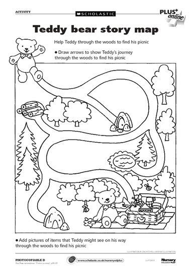 Great worksheet for students to interpret the "story" of the teddy bear ...