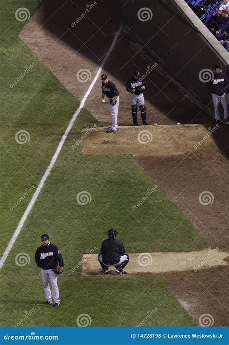 Baseball - Wrigley's Field Visitors Bullpen Editorial Stock Photo ...