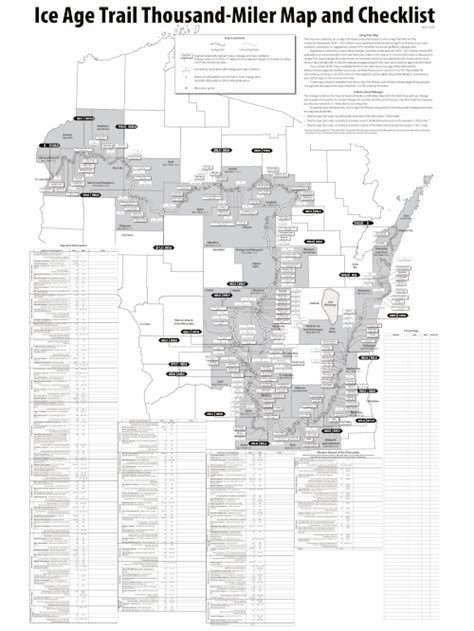 ~ Ice Age Trail Thousand-Miler Map & Checklist - Ice Age Trail Alliance