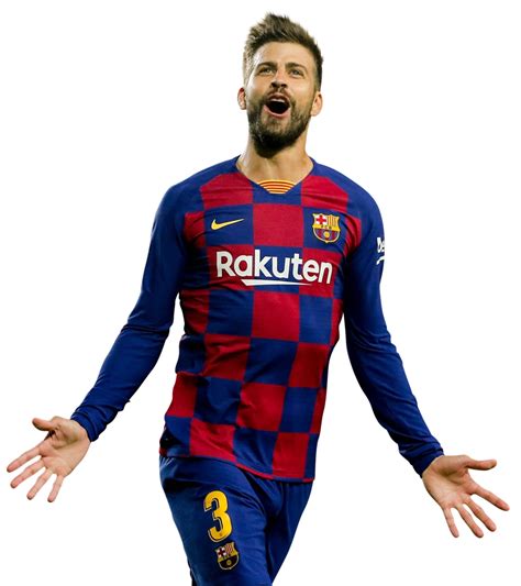 Gerard Pique Barcelona football render - FootyRenders