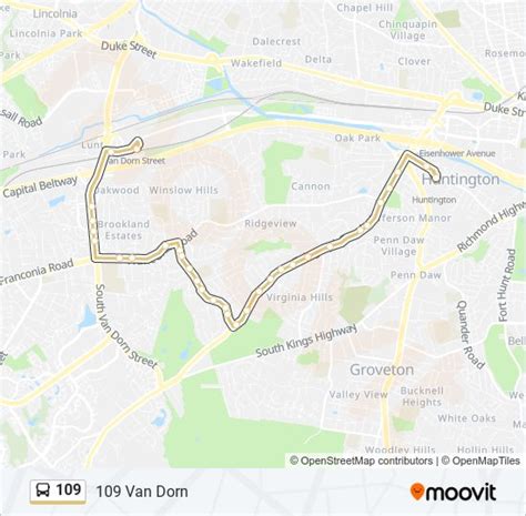 109 Route: Schedules, Stops & Maps - 109 Van Dorn (Updated)