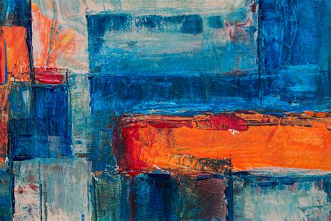 Blue And Orange Abstract Painting · Free Stock Photo