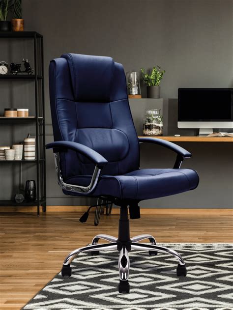 Office Chair Blue Leather Westminster Exec Chair DPA2008ATG/LBL | 121 ...