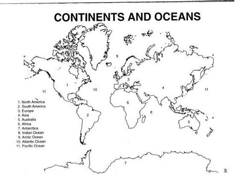 Map Of The World Continents And Oceans Quiz | Quiz Online