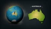 4k World Globe Map With Australia Country Map 4K Stock Video - Download Video Clip Now ...