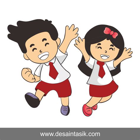 Kartun Anak Sekolah Vector PNG JPG | Desaintasik.com