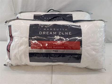 Lot of 2 Wamsutta Dream Zone Down Alternative King Size Side Sleeper Pillow - 750 Thread Count ...