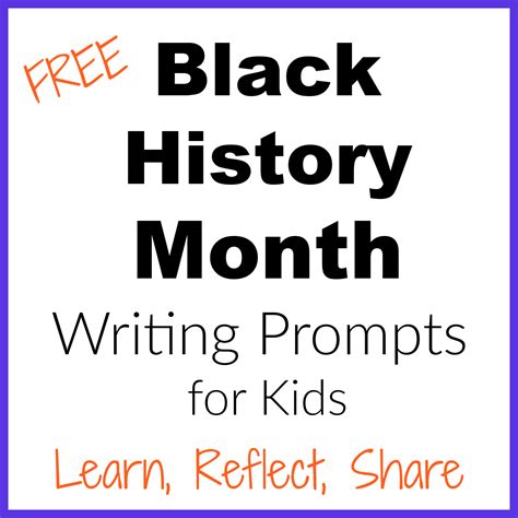 Black History Month Writing Prompts - The Activity Mom